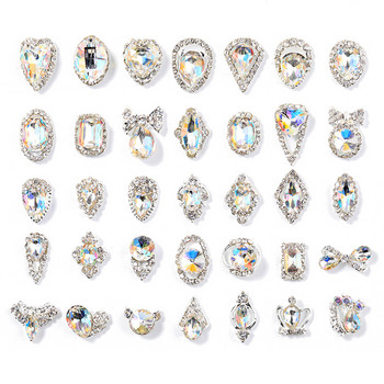 10 броя цветни кристали декорация за нокти със скъпоценни камъни декорация за нокти със скъпоценни камъни дизайн на бижута във формата на луна и звезда