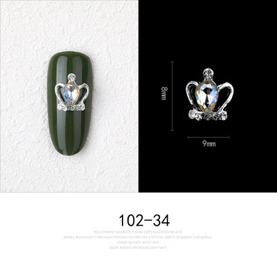 10 darab színes strassz körömdísz arany drágakő köröm strassz köröm díszítés hold csillag alakú ékszer design