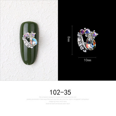 10 darab színes strassz körömdísz arany drágakő köröm strassz köröm díszítés hold csillag alakú ékszer design