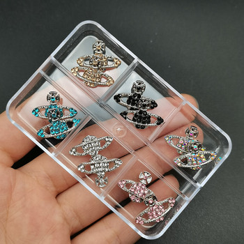 1 Кутия Изкуство за нокти Стрази Кристално стъкло Скъпоценни камъни 3D Сплав Сърце Декорация за нокти Микс Талисмани Диаманти за нокти Направи си сам за консумативи за нокти
