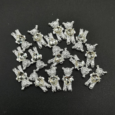 1 kutija Nail Art Rhinestones Kristalno staklo Drago kamenje 3D legura Srce Nail Decoration Mix Charms Nail Diamonds DIY za pribor za nokte