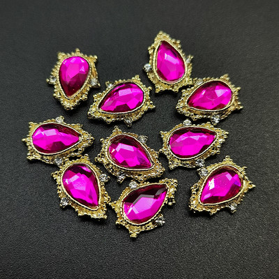 1 kutija Nail Art Rhinestones Kristalno staklo Drago kamenje 3D legura Srce Nail Decoration Mix Charms Nail Diamonds DIY za pribor za nokte