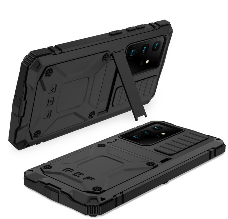 Super põrutuskindel metallist soomustatud ümbris Samsung S22 S21 FE S20 Ultra Plus bracket kaitseraua kate Note 20 Ultra A32 5G Funda Coque jaoks