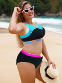 Veliki set bikinija visokog struka Ženski kupaći kostimi Šareni obrubljeni Bandeau kupaći kostimi Seksi Push Up kupaći kostimi Žene 2023.