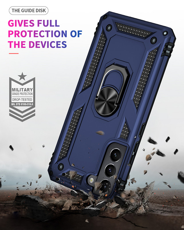 Θήκη Armor Magnetic Bumper For Samsung Galaxy S22 S21 S20 Ultra S10 S9 S8 Plus Note 20 10 9 8 Plus Αντικραδασμικό μεταλλικό κάλυμμα δακτυλίου