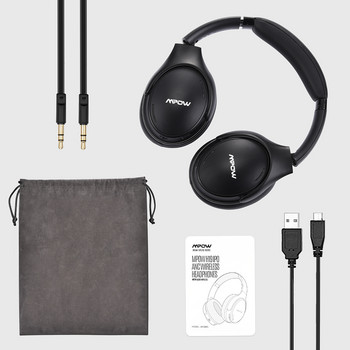 Mpow H19 IPO Wireless Bluetooth Headphones ANC Active Noise Cancelling Headset with Carrying Bag για τηλέφωνα Huawei Iphone Galaxy
