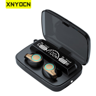 Xnyocn TWS Bluetooth 5.1 Слушалки 5000mAh Кутия за зареждане Безжични слушалки 9D Стерео Спорт Водоустойчиви слушалки Слушалки С микрофон
