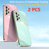 2 PCS Luxury Plating, mīksts silikons Funda objektīva aizsardzības futrālis priekš Infinix Note Hot 12 12i 11 11S 10 10S 9 8 8i Play Pro Cover