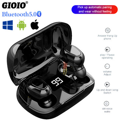 Căști TWS Mini L21 Pro Căști sport fără fir Sunet surround stereo rezistent la apă Funcționează pe toate telefoanele inteligente Căști Bluetooth