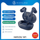 HAYLOU W1 QCC 3040 Bluetooth 5.2 kõrvaklapid AptX Adaptive TWS juhtmeta kõrvaklapid Knowles kahekordse tasakaalustatud armatuuriga dünaamilised kõrvaklapid