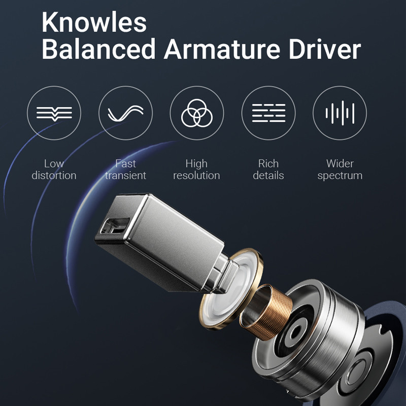 HAYLOU W1 QCC 3040 Bluetooth 5.2 kõrvaklapid AptX Adaptive TWS juhtmeta kõrvaklapid Knowles kahekordse tasakaalustatud armatuuriga dünaamilised kõrvaklapid