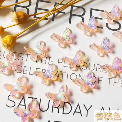 20 kom 3D privjesci za nokte Gumasti leptir 7x10 mm Aurora AB boje Leptir smolasto kamenje Gel lak Ukrasni kamenčići za manikuru UV gel