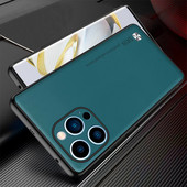 Luksuslik objektiivi kaitsev nahkümbris iPhone 14 13 12 11 Pro Max X XR XS Max põrutuskindel tagakaas 8 7 Plus Coque Fundase jaoks