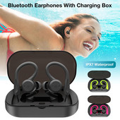 IPX7 Αδιάβροχο ακουστικό Bluetooth Swimming Dual Wear Style Sport Ασύρματο στερεοφωνικό ακουστικό 20 ωρών Χρόνος αναπαραγωγής TWS Earbuds