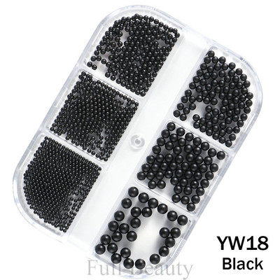 6 решетки Златни мини метални мъниста от неръждаема стомана 3D решетка розово злато Малки микро мъниста Хайвер Аксесоари за декорация на нокти TRYW36