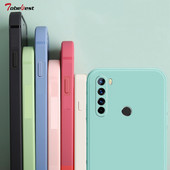 Моден силиконов калъф за телефон с квадратна рамка за Xiaomi Redmi Note 8 8T 9 9S 7 6 5 Pro 9A 9C 8A 6A 5A 4A 4X Матов мек заден капак