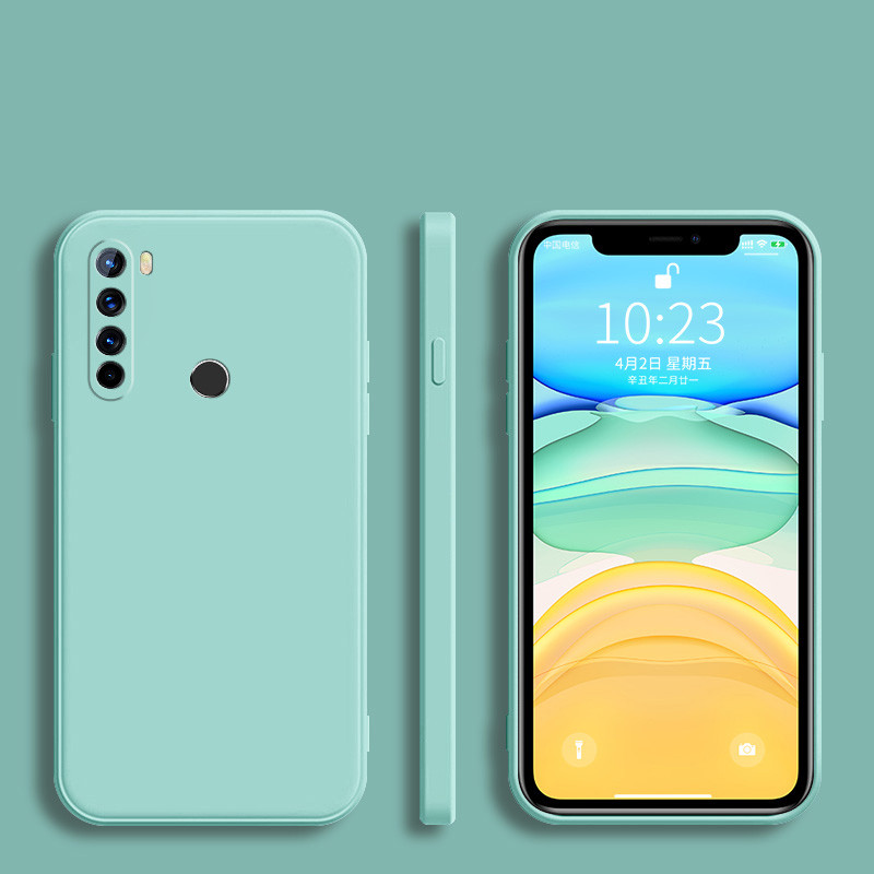 Modes kvadrātveida rāmja silikona tālruņa vāciņš priekš Xiaomi Redmi Note 8 8T 9 9S 7 6 5 Pro 9A 9C 8A 6A 5A 4A 4X Matēts mīksts aizmugures vāciņš