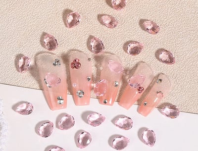 50/100db Aurora Meteorit Gyanta Nail Art Charm 3D K9 Glass Ice Transparent Crystal Gem Laser Meteorite Körömékszer Kiegészítők