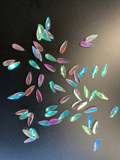 50/100db Aurora Meteorit Gyanta Nail Art Charm 3D K9 Glass Ice Transparent Crystal Gem Laser Meteorite Körömékszer Kiegészítők