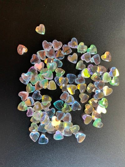 50/100db Aurora Meteorit Gyanta Nail Art Charm 3D K9 Glass Ice Transparent Crystal Gem Laser Meteorite Körömékszer Kiegészítők