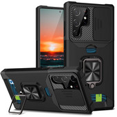 QW Triecienizturīgas bruņas priekš Samsung Galaxy S22 Ultra Case A12s A32 A52A72 A82 A13 A03 A22 S21 FE Note 20 UltraWith Card Solt Cover