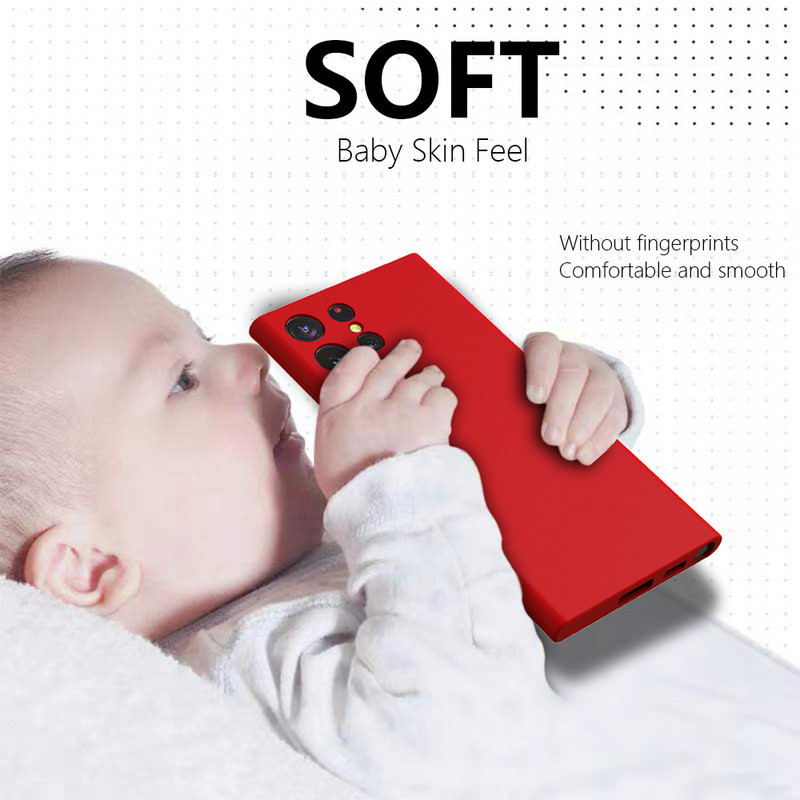 Samsung Galaxy S22 Ultra Case jaoks Kvaliteetne siidine silikoonkate Silky Touch kaitsev kest S22 Ultra S22 Plus S22