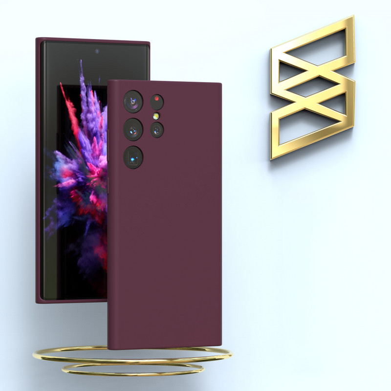 Samsung Galaxy S22 Ultra Case jaoks Kvaliteetne siidine silikoonkate Silky Touch kaitsev kest S22 Ultra S22 Plus S22