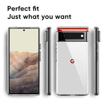 Ultra Thin Clear Soft διαφανές πίσω κάλυμμα TPU για Google Pixel 7 6 Pro 6A 5A 5 4A 4 XL Εξαιρετικά μαλακή διαφανής θήκη τηλεφώνου TPU