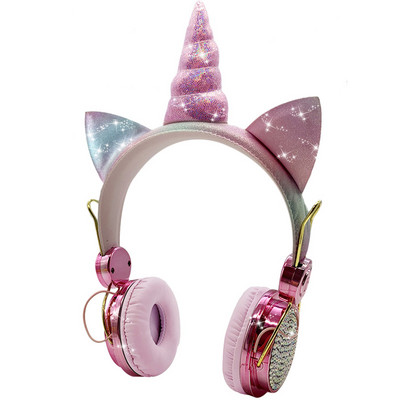 Unicorn slušalice Bluetooth 5.0 Cute Girl Casco bežične slušalice slušalice s mikrofonom Wireless Auriculares Božićni poklon