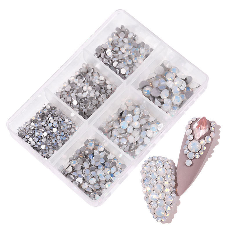 6 Méret Crystals AB Köröm Strassz Kristály AB Köröm Strassz SS6-SS20 Opál Köröm drágakő strasszok körömdíszítéshez