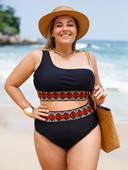 Szexi Egy váll Szilárd Szegélyes fürdőruha nagyméretű fürdőruha push up bikini szett Magas derekú női fürdőruha Úszó Biquini