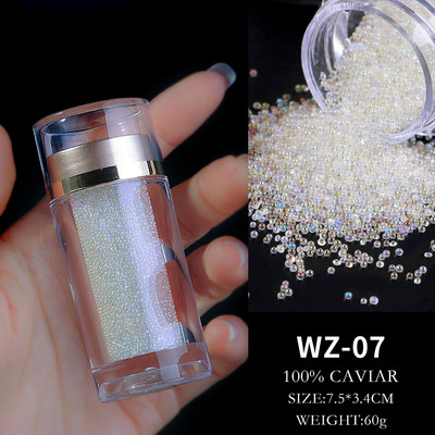 1 palack Üveg AB Crystal Dust Mikrocirkon köröm strassz DIY Beauty apró strassz 3D drágakövek Mikro Pixie Nails Dekoráció