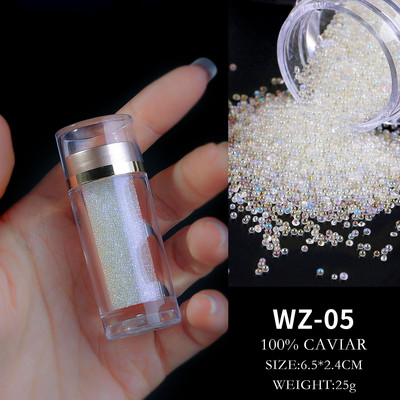 1 palack Üveg AB Crystal Dust Mikrocirkon köröm strassz DIY Beauty apró strassz 3D drágakövek Mikro Pixie Nails Dekoráció