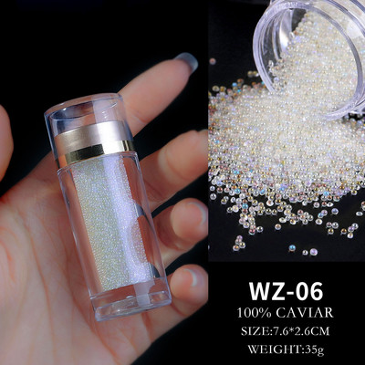 1 palack Üveg AB Crystal Dust Mikrocirkon köröm strassz DIY Beauty apró strassz 3D drágakövek Mikro Pixie Nails Dekoráció