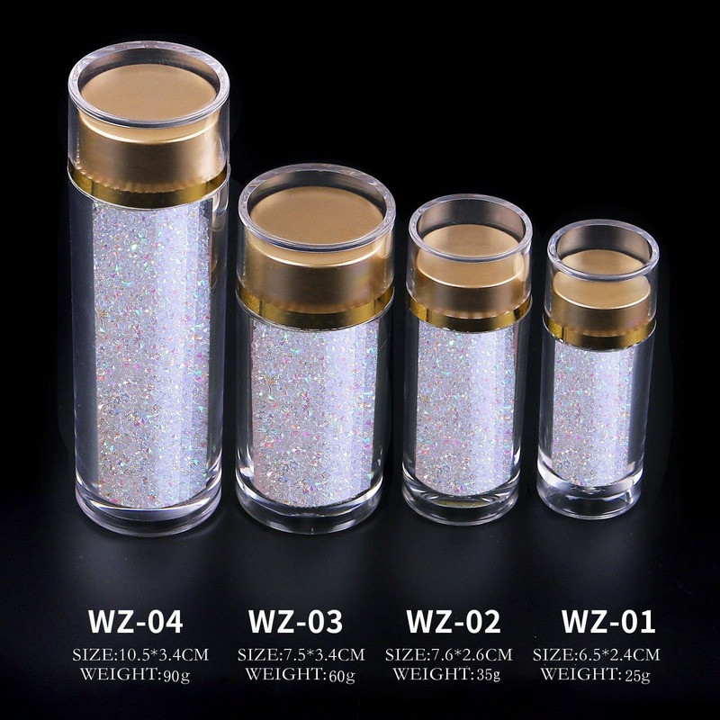 1 palack Üveg AB Crystal Dust Mikrocirkon köröm strassz DIY Beauty apró strassz 3D drágakövek Mikro Pixie Nails Dekoráció