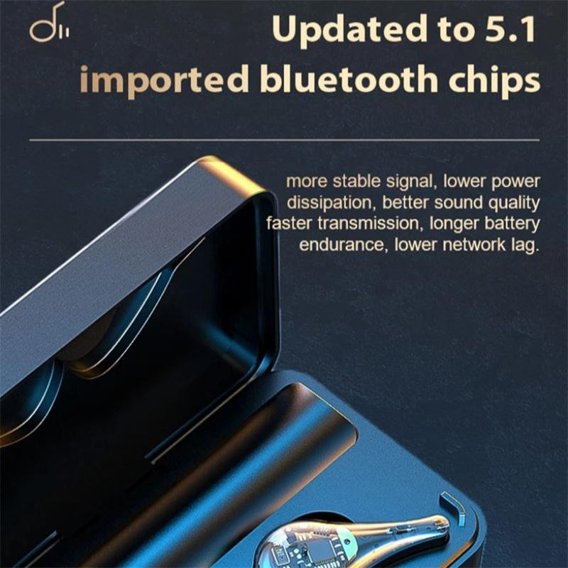 Tws Wireless Headsets συμβατά με Bluetooth 5.1 Ακουστικά Stereo Sports Gaming Αδιάβροχα ακουστικά με μικρόφωνο για Xiaomi Huawei