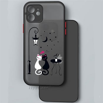 За iPhone 13 12 11 14 Pro Max Mini XS XR 14Plus защитен калъф Love Laugh Life Cute Animal Мека броня Матирана твърда задна корица