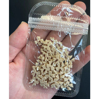 50 kom Smola Mašna Nail Art Šarm 3D bijela duga traka Bowknot Nakit za nokte Ukrasi DIY Kawaii mašne Dodaci za nokte 10x11MM