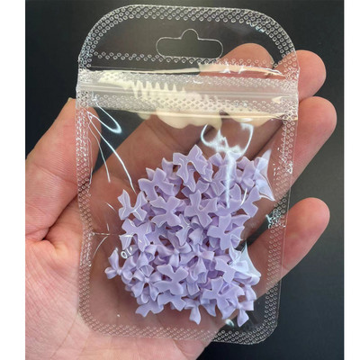 50 kom Smola Mašna Nail Art Šarm 3D bijela duga traka Bowknot Nakit za nokte Ukrasi DIY Kawaii mašne Dodaci za nokte 10x11MM