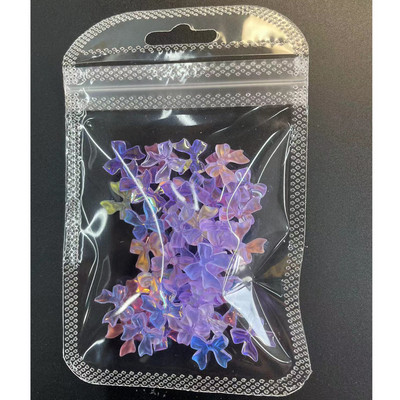 50 kom Smola Mašna Nail Art Šarm 3D bijela duga traka Bowknot Nakit za nokte Ukrasi DIY Kawaii mašne Dodaci za nokte 10x11MM