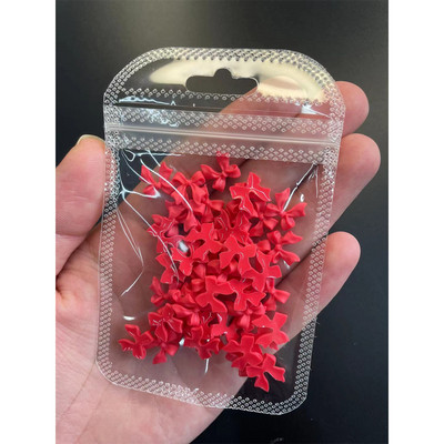 50 kom Smola Mašna Nail Art Šarm 3D bijela duga traka Bowknot Nakit za nokte Ukrasi DIY Kawaii mašne Dodaci za nokte 10x11MM