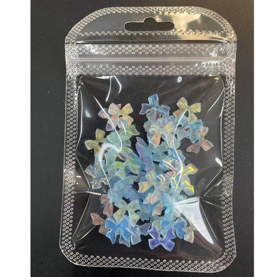 50 kom Smola Mašna Nail Art Šarm 3D bijela duga traka Bowknot Nakit za nokte Ukrasi DIY Kawaii mašne Dodaci za nokte 10x11MM