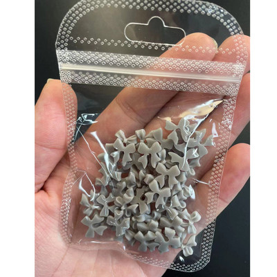 50 kom Smola Mašna Nail Art Šarm 3D bijela duga traka Bowknot Nakit za nokte Ukrasi DIY Kawaii mašne Dodaci za nokte 10x11MM