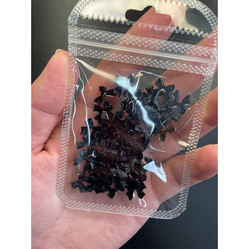 50 kom Smola Mašna Nail Art Šarm 3D bijela duga traka Bowknot Nakit za nokte Ukrasi DIY Kawaii mašne Dodaci za nokte 10x11MM