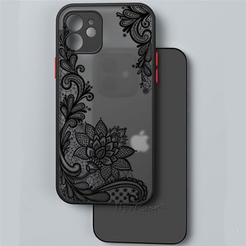 За iPhone 13 12 11 14 Pro Max Mini XS X XR 14Plus защитен калъф Flowers Mandala Sexy Floral Soft Bumper Matte Hard Back Cover