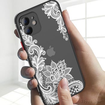 За iPhone 13 12 11 14 Pro Max Mini XS X XR 14Plus защитен калъф Flowers Mandala Sexy Floral Soft Bumper Matte Hard Back Cover