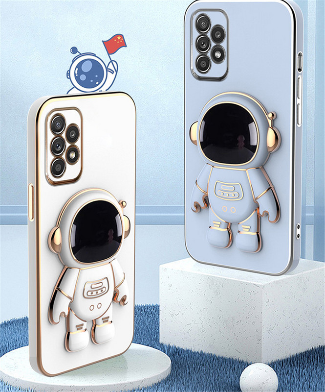 Τηλεσκοπική θήκη βάσης Astronaut για Samsung Galaxy A52 A53 S22 Ultra S21 S20 S10 Plus Note 20 10 A33 A21S A50 A03