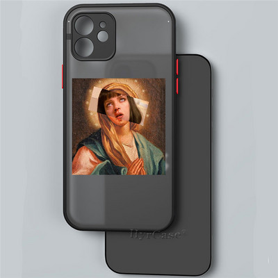 Για iPhone 13 12 11 14 Pro Max Mini XR 14Plus Θήκη Mona Lisa David Statue Abstract Art Μαλακός προφυλακτήρας ματ σκληρό πίσω κάλυμμα