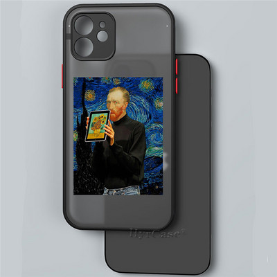 Για iPhone 13 12 11 14 Pro Max Mini XR 14Plus Θήκη Mona Lisa David Statue Abstract Art Μαλακός προφυλακτήρας ματ σκληρό πίσω κάλυμμα
