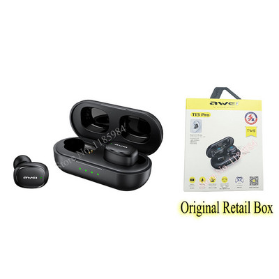 AWEI T13 Pro TWS Bluetooth 5.1 In Ear Mini Touch Earphone Sport HIFI Music Stereo Earbuds True Wireless with Power Charging Box